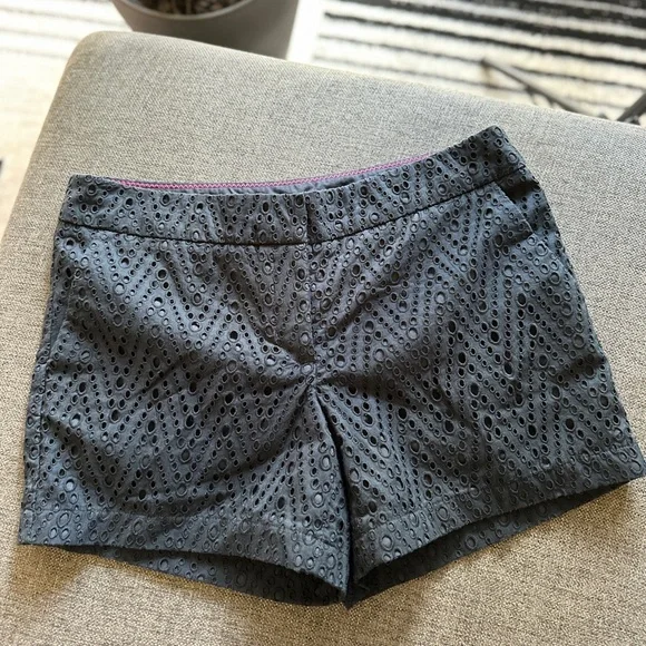 Dalia Collection Black Eyelet Shorts - Picture 1 of 5